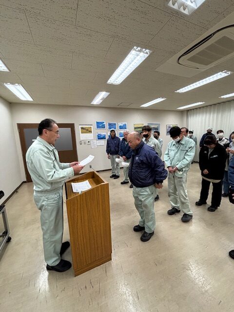 宇部樹脂加工山口工場　2025年永年勤続表彰